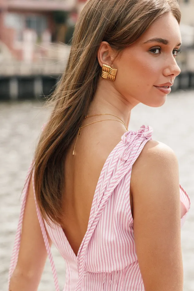 Women Earrings petalandpup Rickie Statement Earrings 8211 Gold Gold
