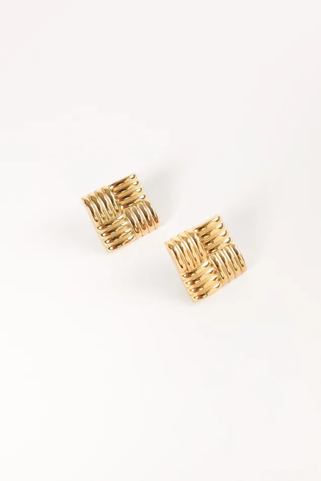 Women Earrings petalandpup Rickie Statement Earrings 8211 Gold Gold