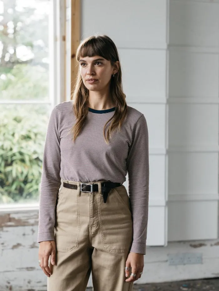 Women Eldon Long Sleeve TShirt Figecru Finisterre Tops and Shirts