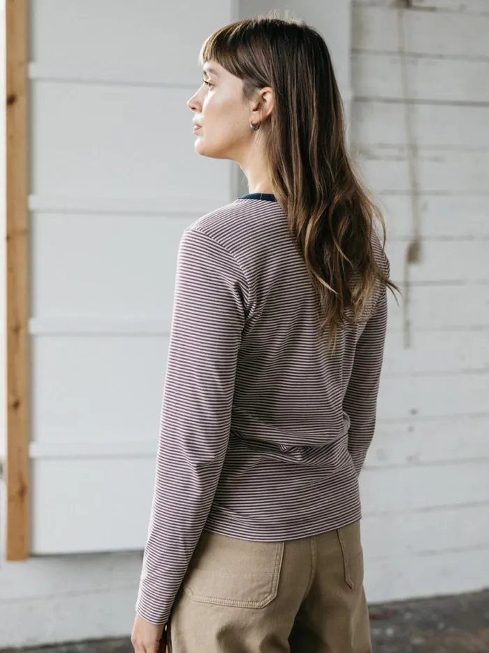 Women Eldon Long Sleeve TShirt Figecru Finisterre Tops and Shirts
