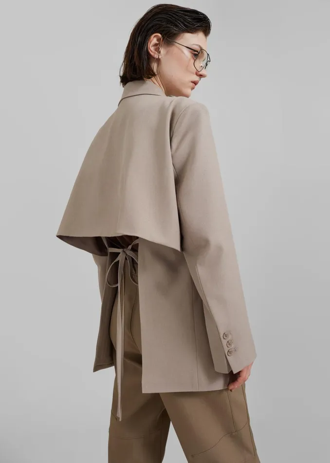 Women Eline Blazer 8211 Beige The Frankie Shop Outerwear