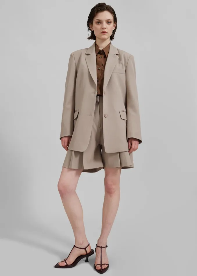 Women Eline Blazer 8211 Beige The Frankie Shop Outerwear
