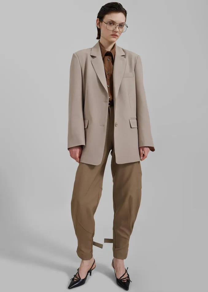 Women Eline Blazer 8211 Beige The Frankie Shop Outerwear