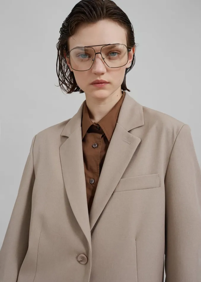 Women Eline Blazer 8211 Beige The Frankie Shop Outerwear