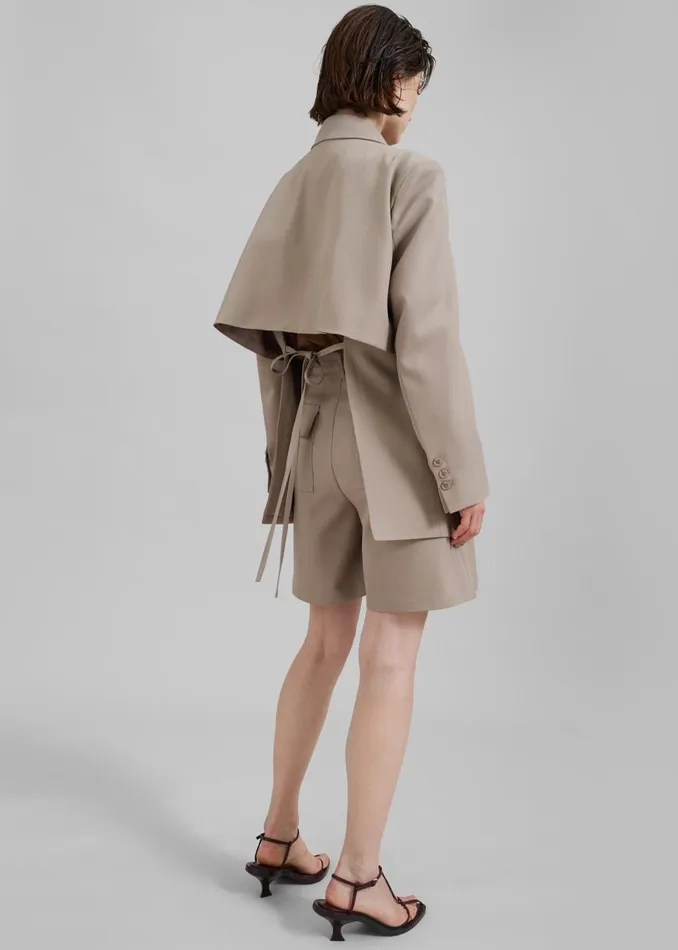 Women Eline Blazer 8211 Beige The Frankie Shop Outerwear