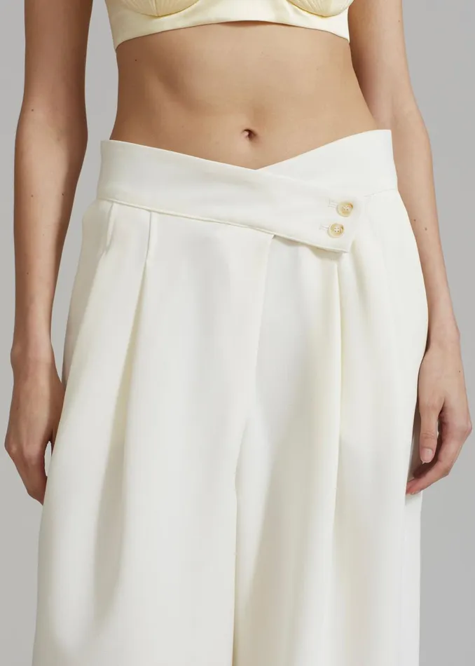 Women Eloise Trousers 8211 Cream The Frankie Shop Bottoms