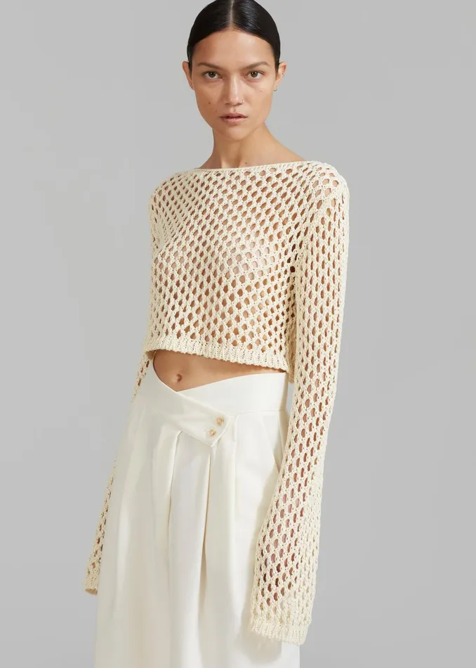 Women Eloise Trousers 8211 Cream The Frankie Shop Bottoms