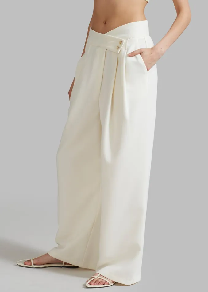 Women Eloise Trousers 8211 Cream The Frankie Shop Bottoms