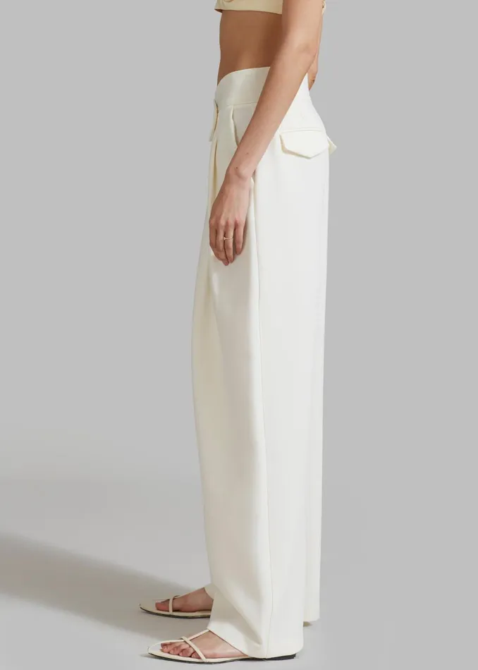Women Eloise Trousers 8211 Cream The Frankie Shop Bottoms