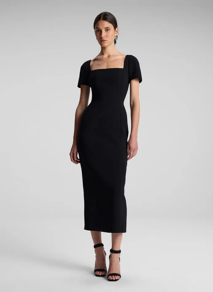 Women Elvie Midi Dress Black ALC Dresses
