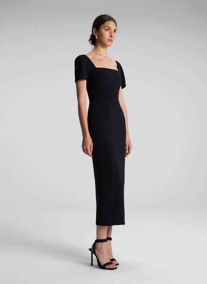 Women Elvie Midi Dress Black ALC Dresses