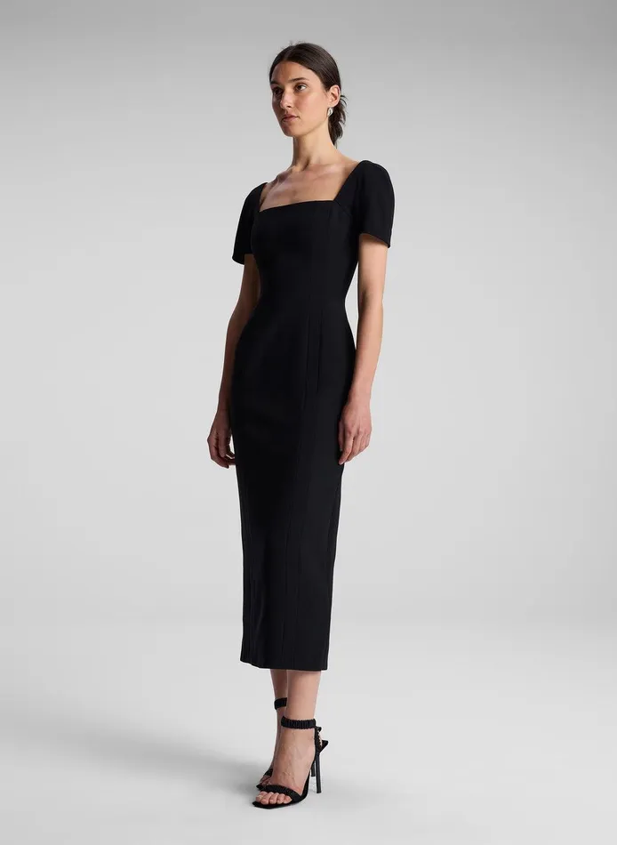 Women Elvie Midi Dress Black ALC Dresses
