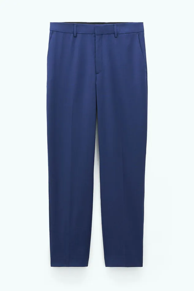 Women Emma Cropped Cool Wool Trousers Ocean Blue Filippa K Trousers