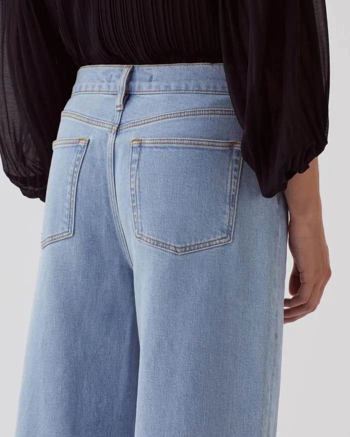 Women Emy 8211 Wide Cropped Jeans Light Wash Comptoir Des Cotonniers Jeans