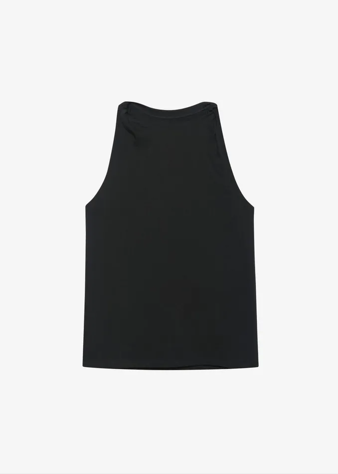 Women Erika Twisted Sleeve Tank 8211 Black The Frankie Shop Tops