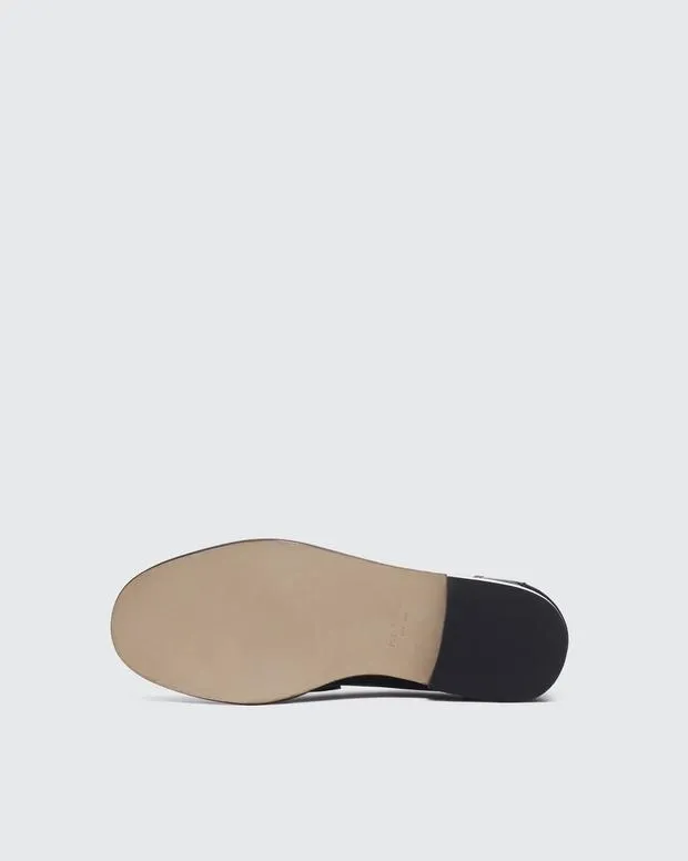 Women Flats Rag and Bone Carter Leather Loafer Black