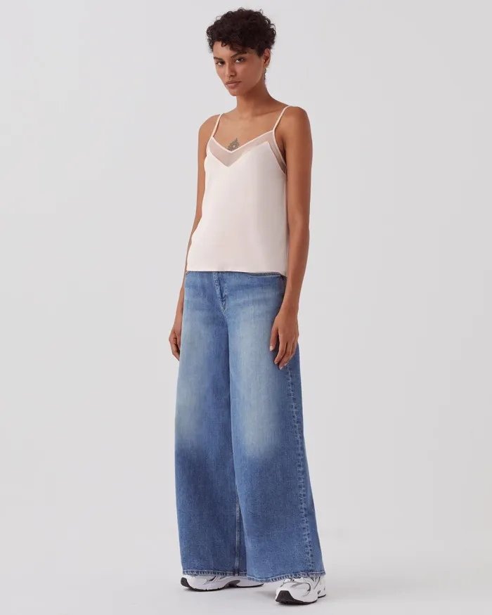 Women Fluid Cami With Spaghetti Straps Rose Praline Comptoir Des Cotonniers Blouses and Shirts and Tops