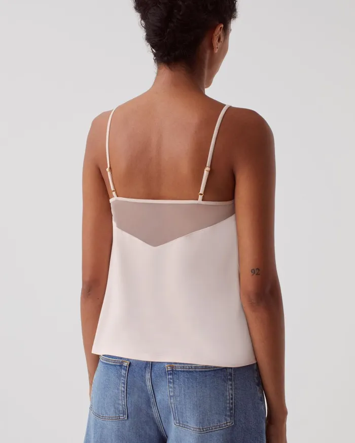 Women Fluid Cami With Spaghetti Straps Rose Praline Comptoir Des Cotonniers Blouses and Shirts and Tops