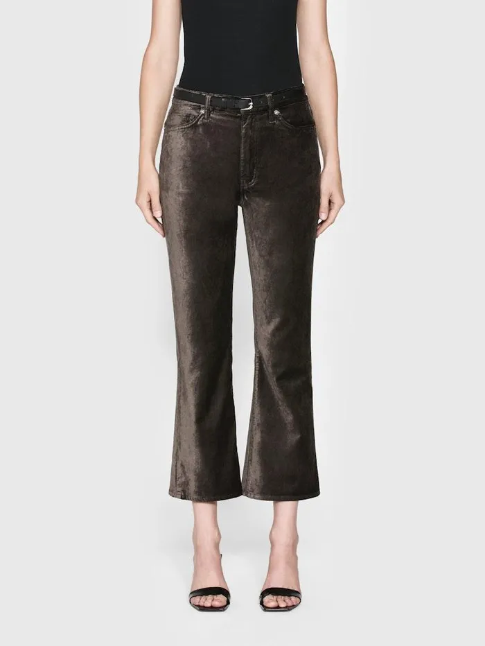 Women FRAME Bootcut Le Crop Mini Boot Velvet Women FRAME Bootcut Le Crop Mini Boot Velvet