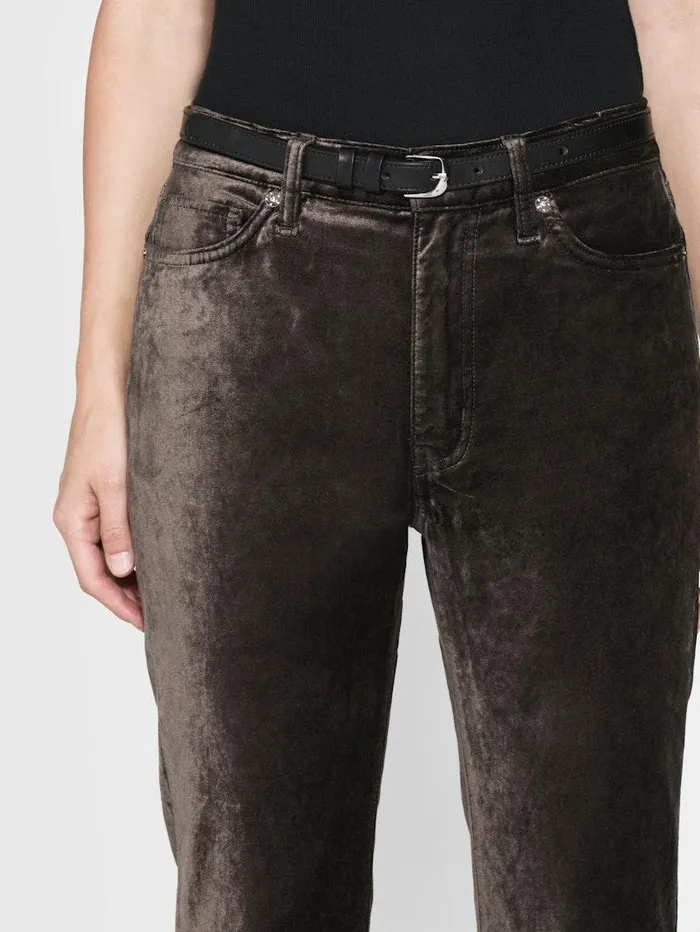 Women FRAME Bootcut Le Crop Mini Boot Velvet Women FRAME Bootcut Le Crop Mini Boot Velvet