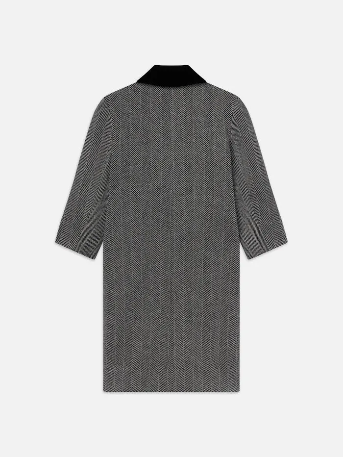 Women FRAME Jackets and Coats Long Herringbone Coat Women FRAME Jackets and Coats Long Herringbone Coat