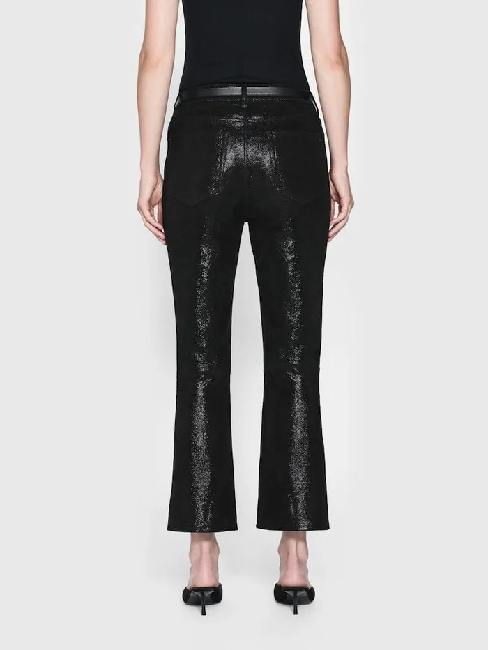 Women FRAME Leather and Suede Suede Le Crop Mini Boot