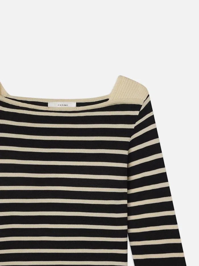 Women FRAME Sweaters Striped Boatneck Sweater Women FRAME Sweaters Striped Boatneck Sweater