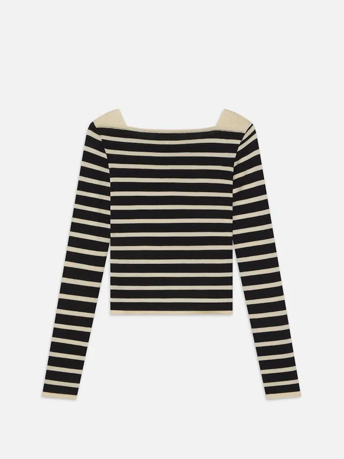 Women FRAME Sweaters Striped Boatneck Sweater Women FRAME Sweaters Striped Boatneck Sweater