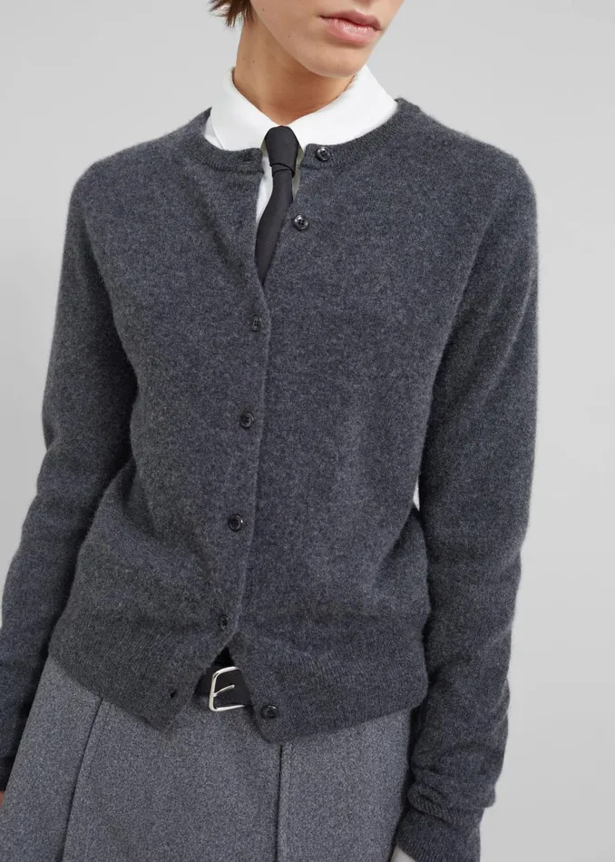 Women Francesca Cashmere Cardigan 8211 Charcoal The Frankie Shop Knitwear
