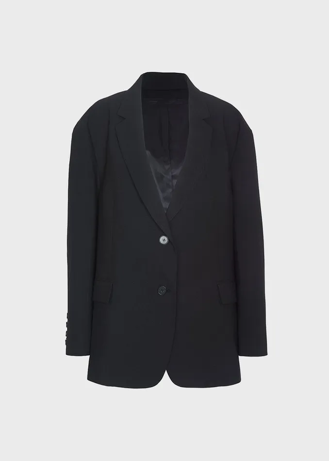 Women Frankie Oversized Boyfriend Blazer 8211 Black The Frankie Shop Outerwear