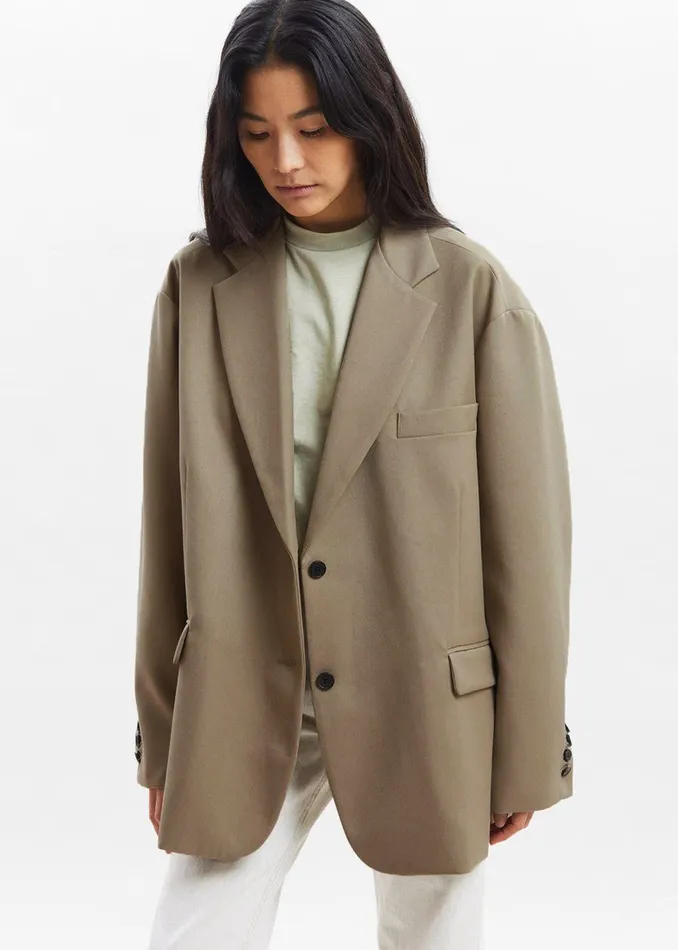 Women Frankie Oversized Boyfriend Blazer 8211 Desert Taupe The Frankie Shop Outerwear