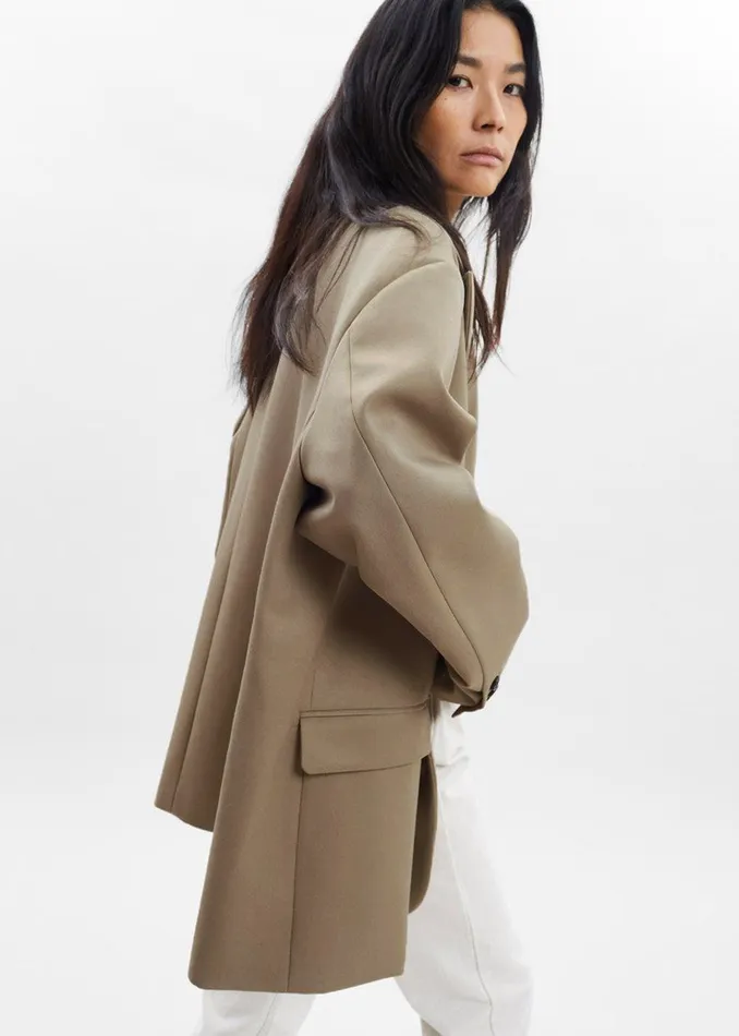 Women Frankie Oversized Boyfriend Blazer 8211 Desert Taupe The Frankie Shop Outerwear