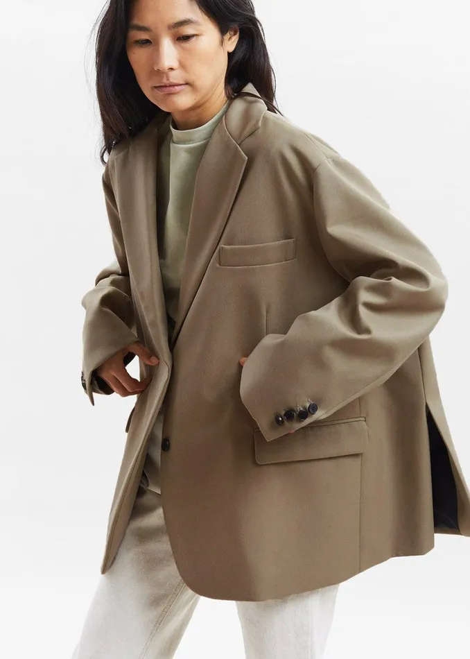 Women Frankie Oversized Boyfriend Blazer 8211 Desert Taupe The Frankie Shop Outerwear