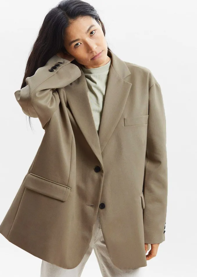 Women Frankie Oversized Boyfriend Blazer 8211 Desert Taupe The Frankie Shop Outerwear