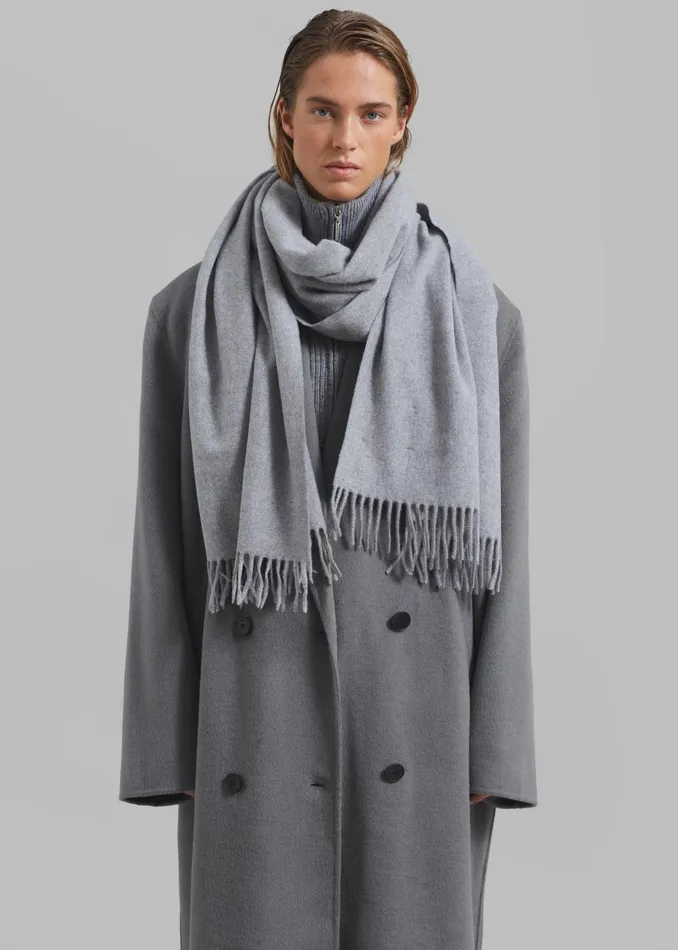 Women Gaia Double Breasted Coat 8211 Grey The Frankie Shop Outerwear