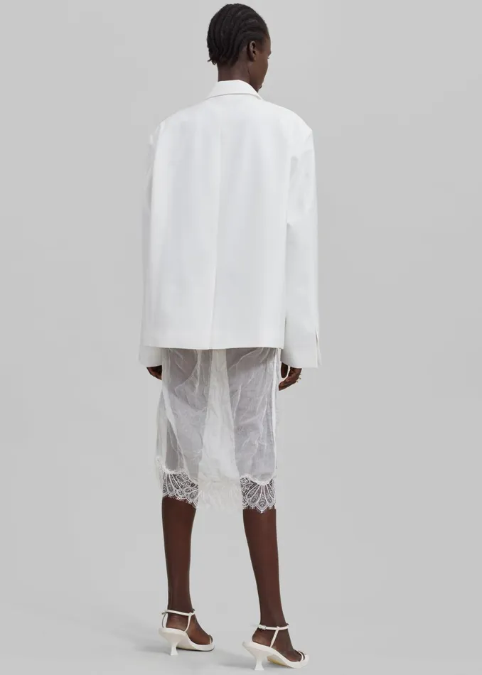 Women Geneva Wrap Blazer 8211 White The Frankie Shop Outerwear