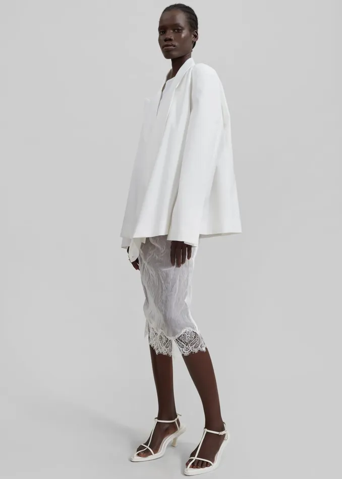 Women Geneva Wrap Blazer 8211 White The Frankie Shop Outerwear