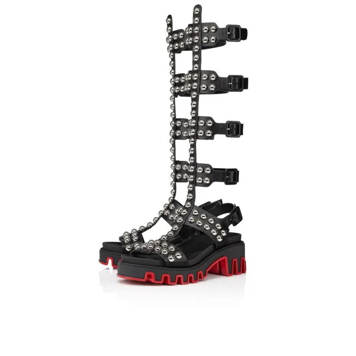 Women Gladiadune Sandals 8211 Nappa Leather 8211 Black Christian Louboutin Sandals and Slides