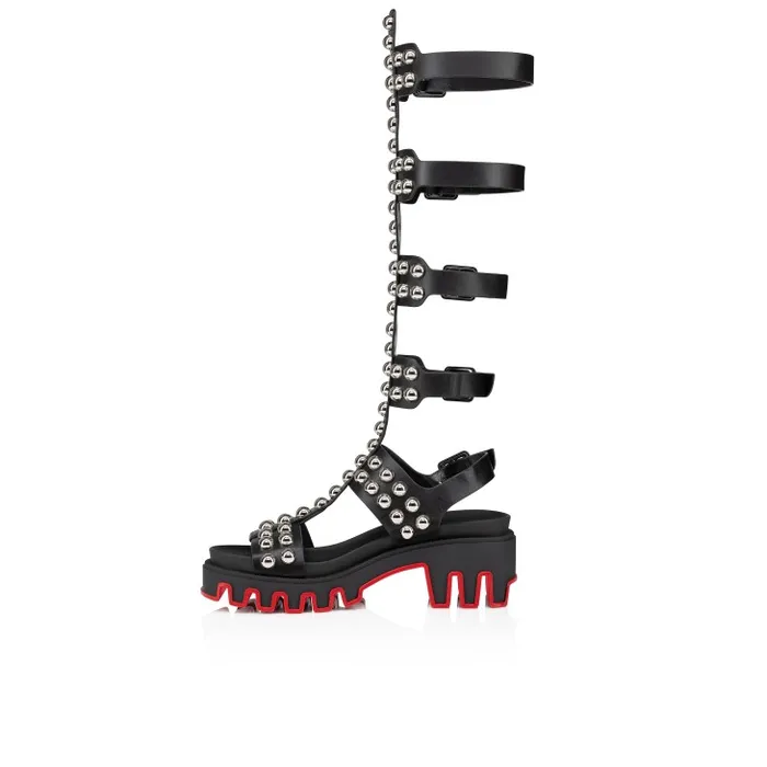 Women Gladiadune Sandals 8211 Nappa Leather 8211 Black Christian Louboutin Sandals and Slides