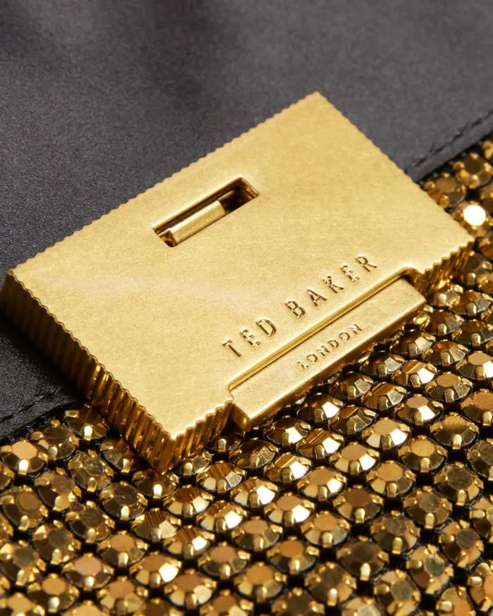 Women GLITERS 8211 Crystal Mini Cross Body Bag Gold Ted Baker Crossbody Bags