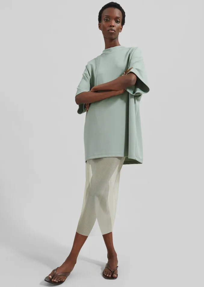 Women Hal Drop Shoulder TShirt 8211 Sage The Frankie Shop Tops