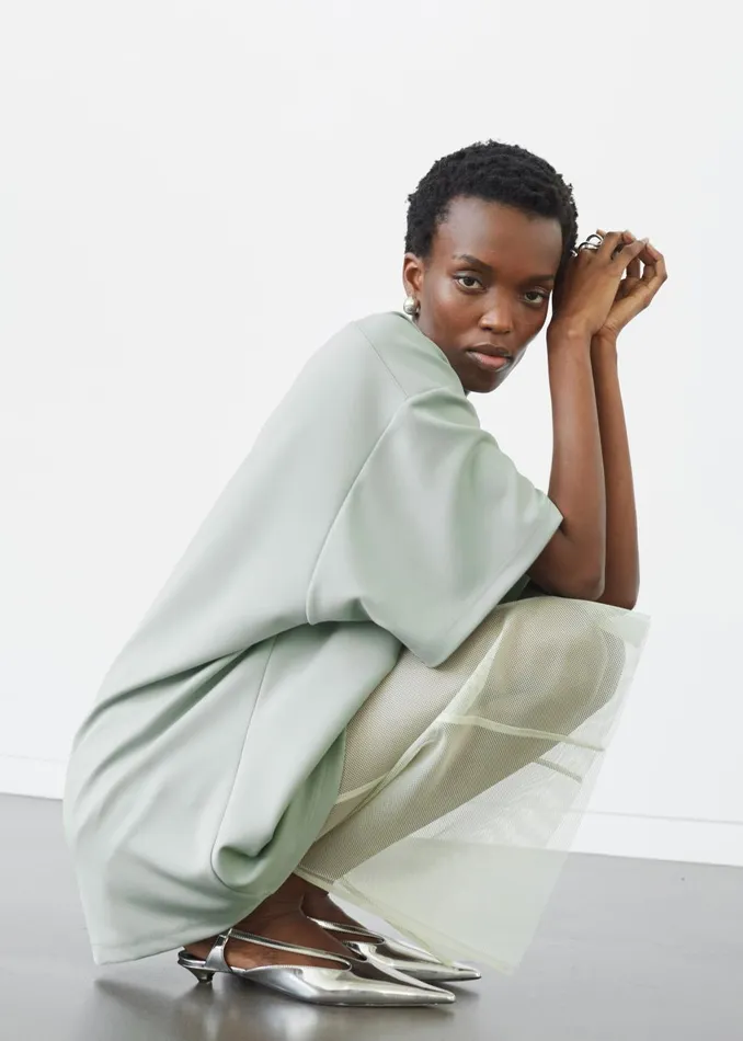 Women Hal Drop Shoulder TShirt 8211 Sage The Frankie Shop Tops