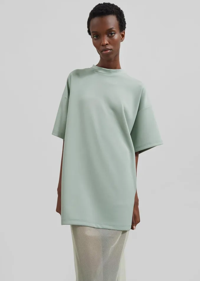 Women Hal Drop Shoulder TShirt 8211 Sage The Frankie Shop Tops