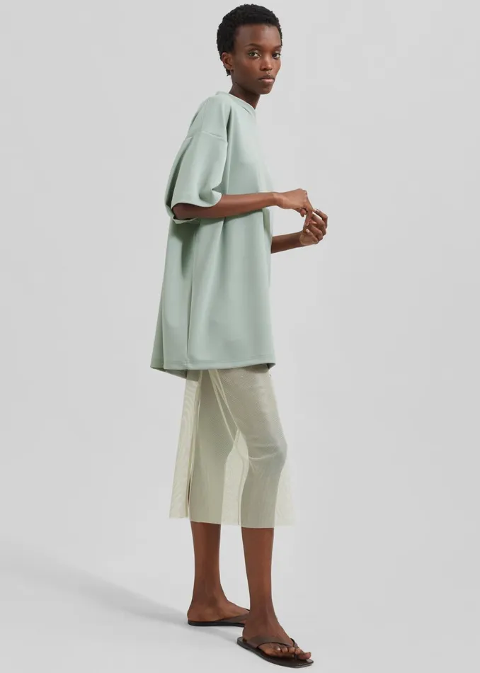 Women Hal Drop Shoulder TShirt 8211 Sage The Frankie Shop Tops
