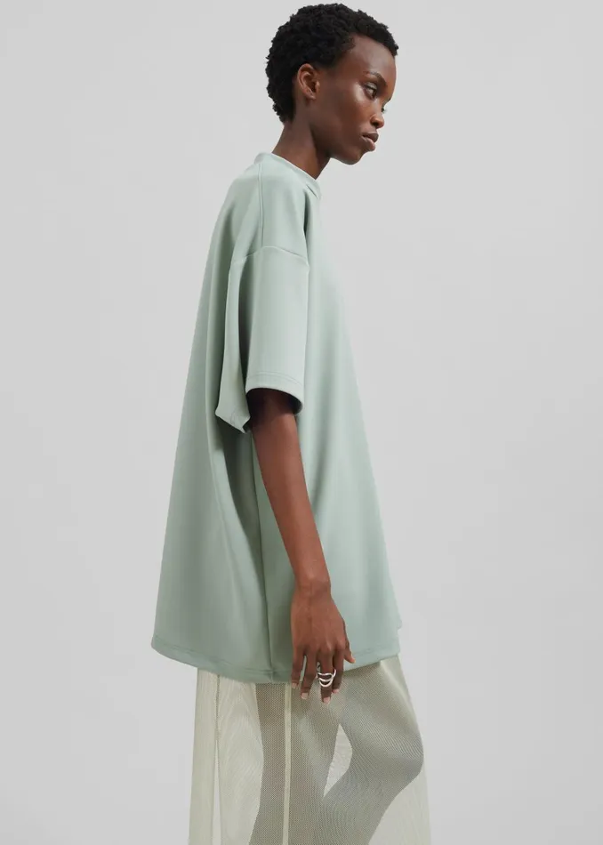 Women Hal Drop Shoulder TShirt 8211 Sage The Frankie Shop Tops