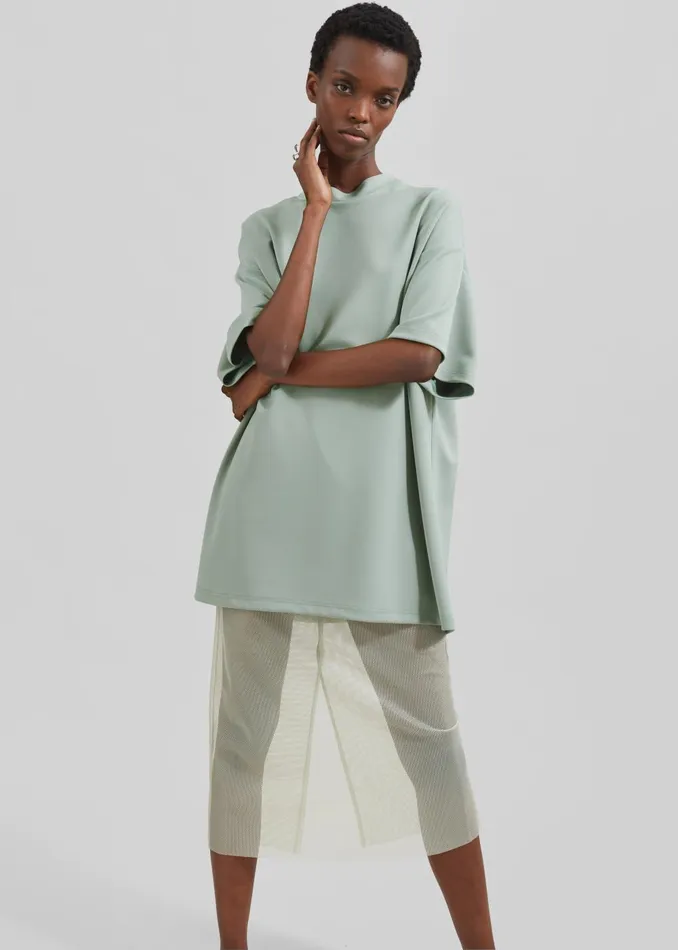 Women Hal Drop Shoulder TShirt 8211 Sage The Frankie Shop Tops
