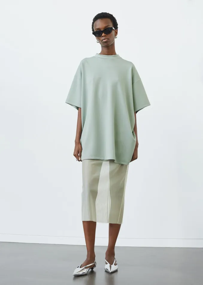 Women Hal Drop Shoulder TShirt 8211 Sage The Frankie Shop Tops