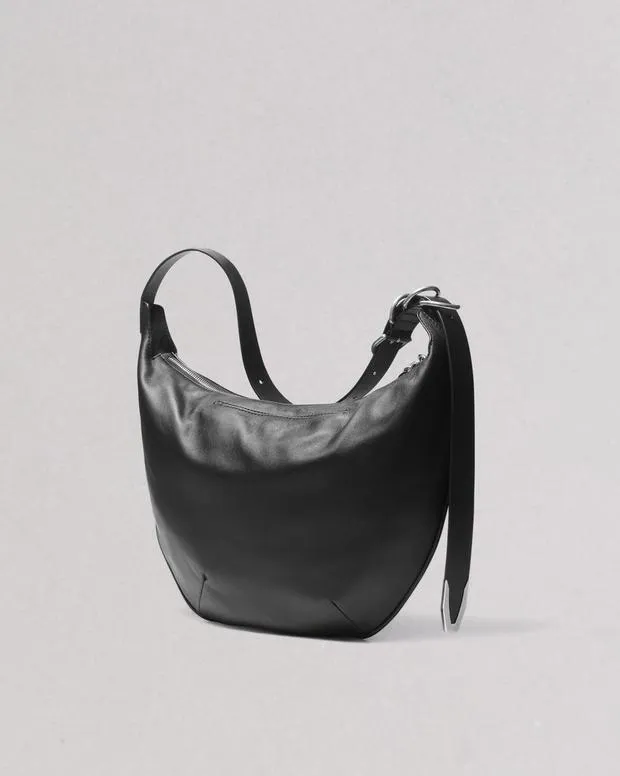 Women Handbags Rag and Bone Spire Leather Shoulder Bag Black