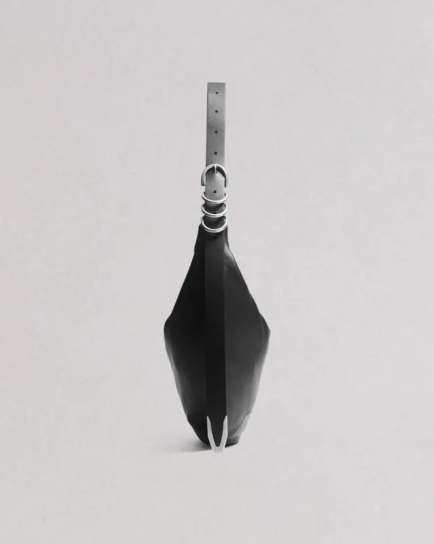 Women Handbags Rag and Bone Spire Leather Shoulder Bag Black