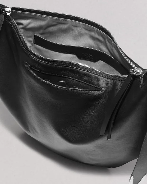 Women Handbags Rag and Bone Spire Leather Shoulder Bag Black